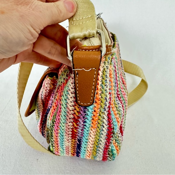 LILY BLOOM Party Favor Fun Colorful Straw Purse Shoulder Crossbody Handbag - Picture 7 of 16